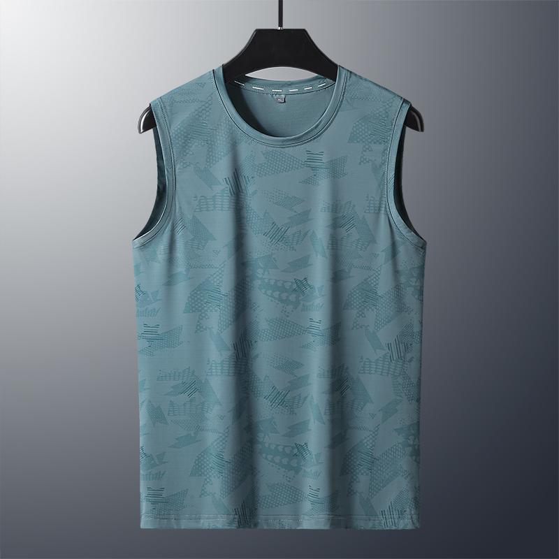 Tank Tops Men Plus Size 8xl Ice Silk Slim Fit Sleeveless T Shirt Black Blue Pink Tees Cooling Quick-Drying T-Shirt