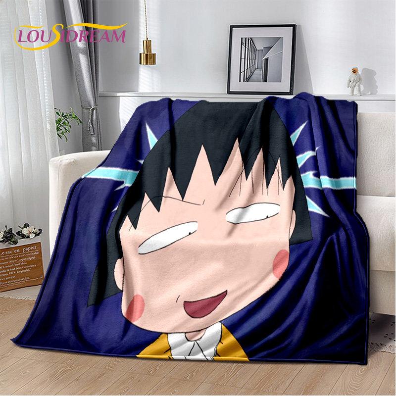 Chi-bi Maruko Sakura Momoko Cartone Animato Morbida Coperta di Peluche, Coperta di Flanella Coperta da Lancio per Soggiorno Camera da Letto Letto Divano Picnic Bambino