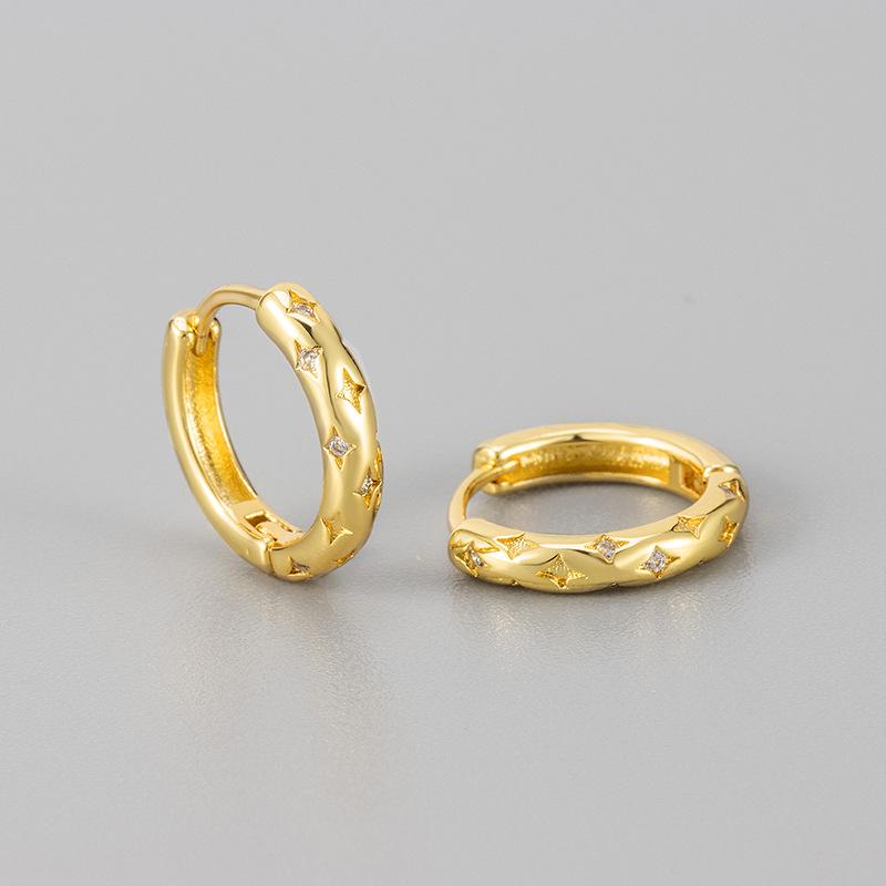 European & American Fashion Star Circle Ear Cuffs - Niche Design, Versatile, High-end Women's Earrings.