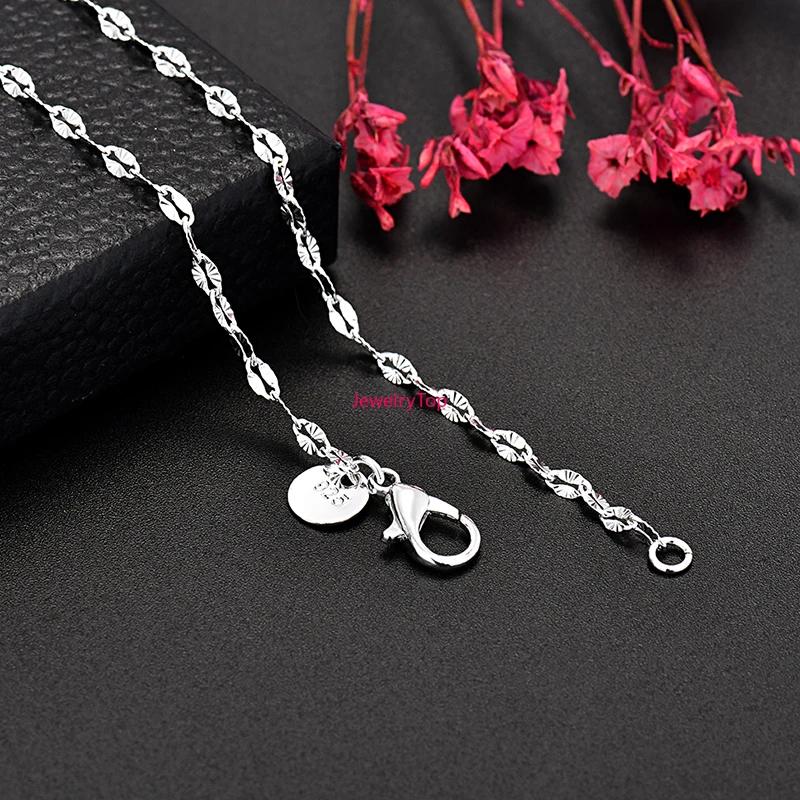 

2MM Chain 45-75CM Copper Necklace Beautiful fashion Elegant for women men chain fit pendant Y21056YY-