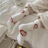 Cute Coral Fleece Socks Plush Cotton Socks Thickened Home Sleep Warm Fluffy Floor Socks Winter