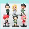 Naruto Sasuke Kakashi Itachi Guy Pvc Figures Cute Car Dashboard Desk Toys