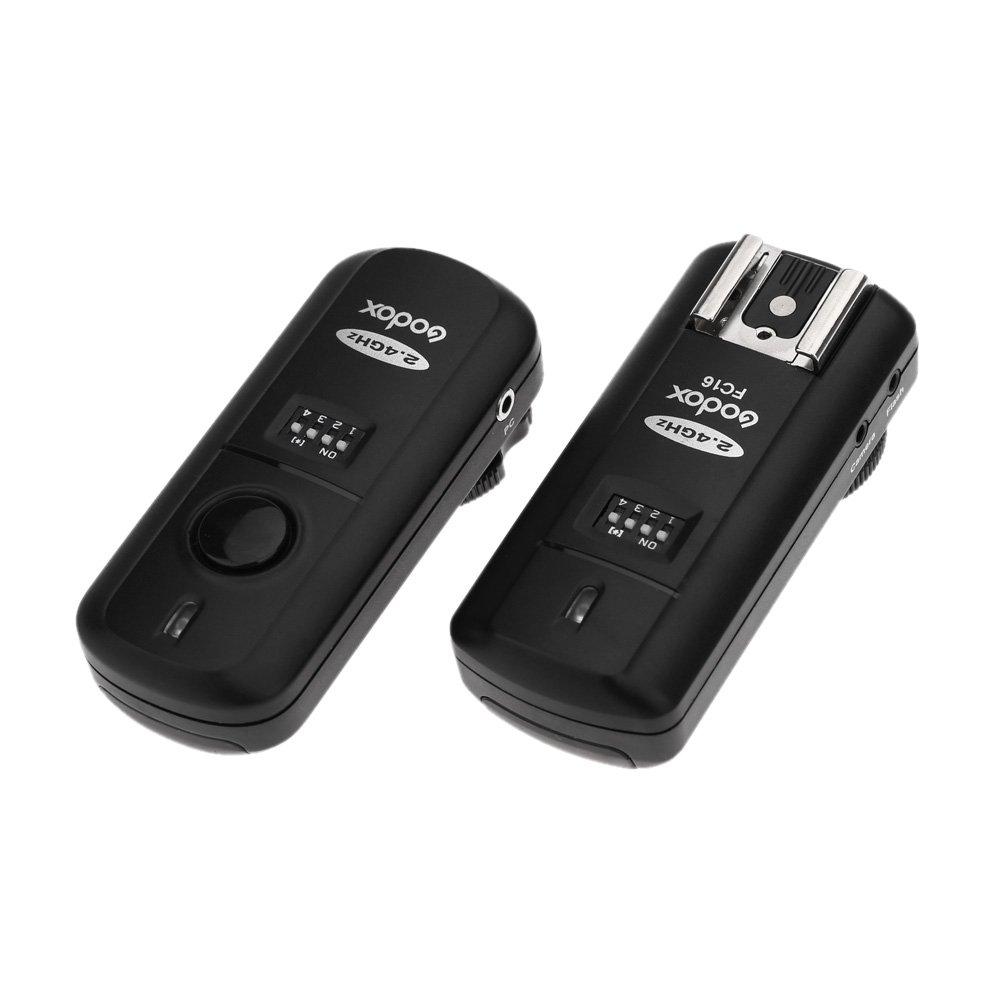 Godox Verici ve Alıcı GHz Flaş Stüdyo Flaş Tetikleyici Kamera Deklanşörü Kablosuz Nikon ve Daha Fazlasıyla Uyumlu FC-16N Set, 2.4 16 Kanallı
