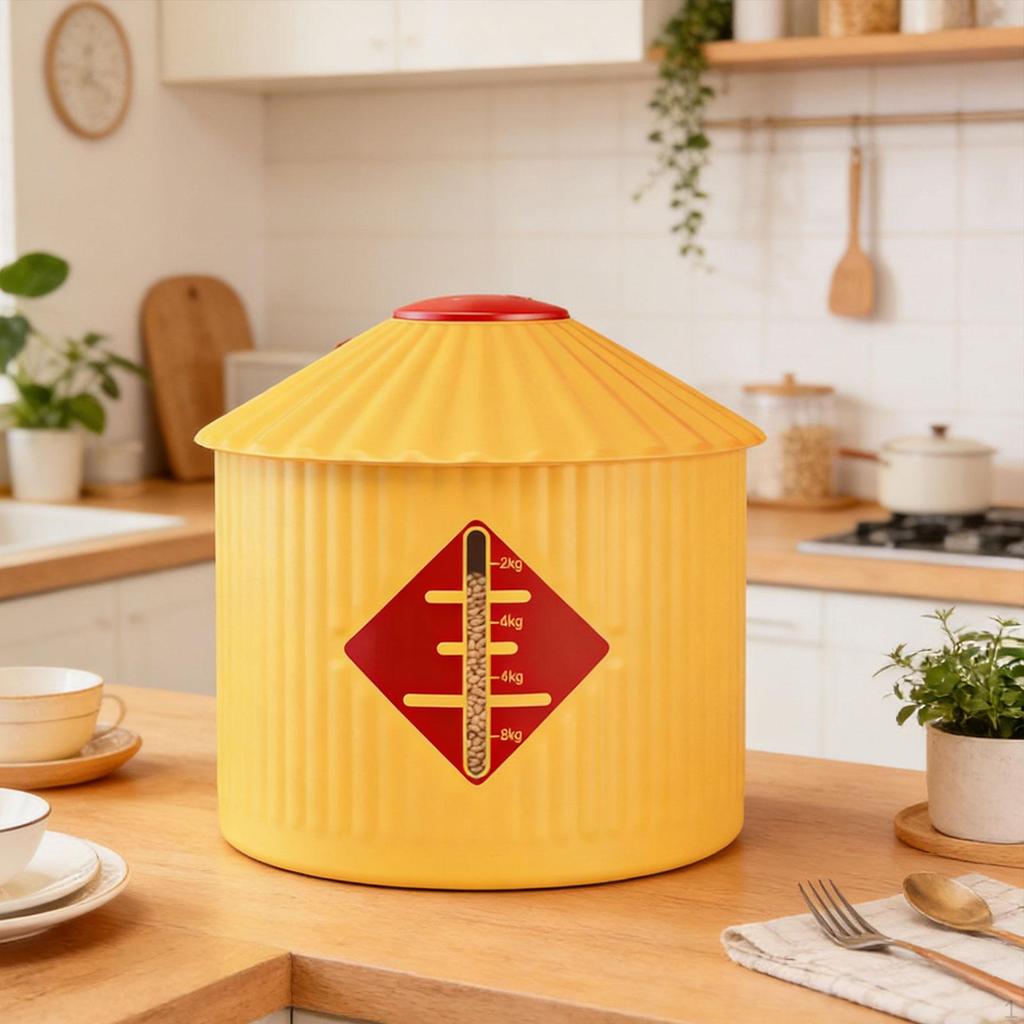 Food Container Rice Storage Bin Lightweight Airtight Grain Bucket for Flour Beans