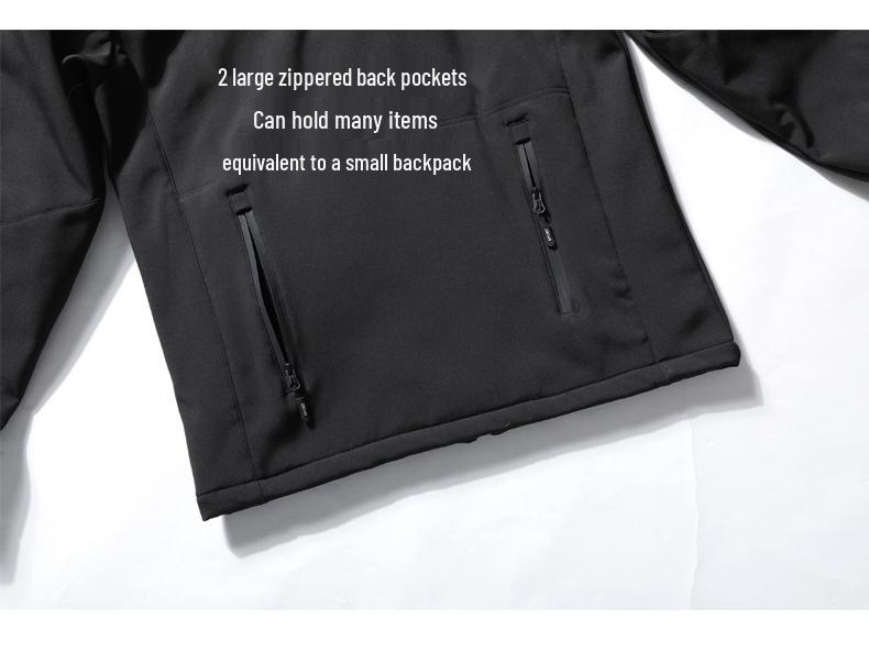 21st District Smart Beheizte Softshelljacke - USB Elektrische Fleecegefütterte Windjacke für Outdoor Radfahren & Angeln Wärme