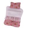 Fashion Flower Pattern Doll Bed Set with Pillow And Sleeping Bag For Labubu Plush Figure Dolls 17cm Ball Joint Dolls