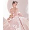 Wedding Dress 2025 Couple Question Wedding Dress Travel Photography Clothing Tube Top Temperament Pink Banquet Wedding Dress