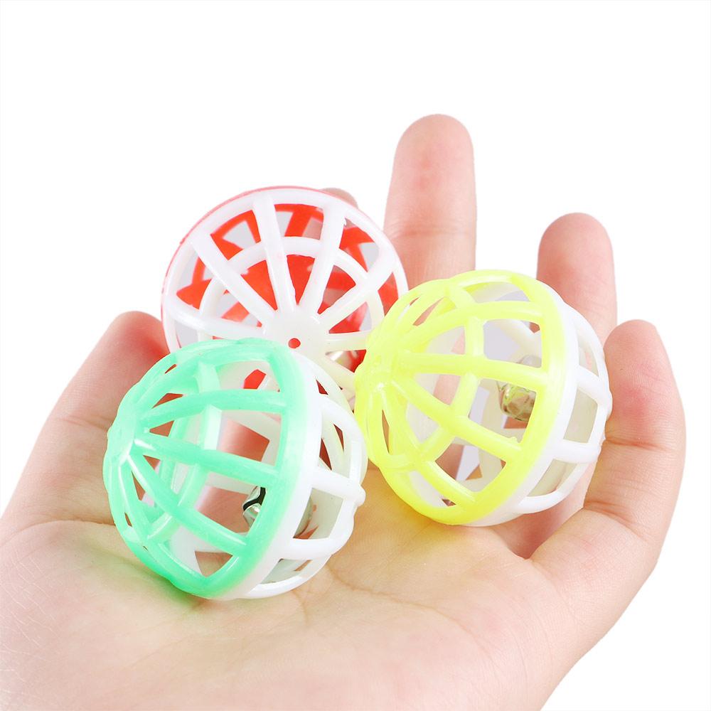 Random Color Interactive With Bells Plastic PET Pet Supplies Training Tools Throw Ball Cat Toys
