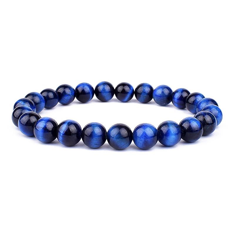 Natural Tiger Eye Beads Bracelet Hematite Stone Beaded Yoga Energy Bracelet for Women Men Charm Jewelry Gifts Pulsera de hombre