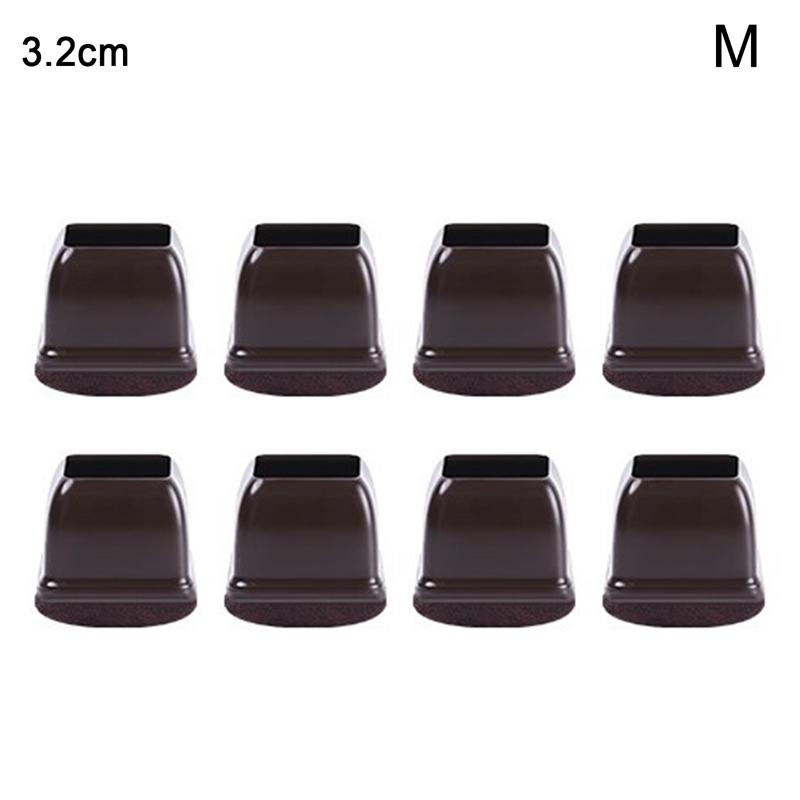 8pcs Chair Leg Covers Silicone Felt Bottom Anti-slip Table Legs Mats Elastic Soft Furniture Foot Protector Pads Floor Protection