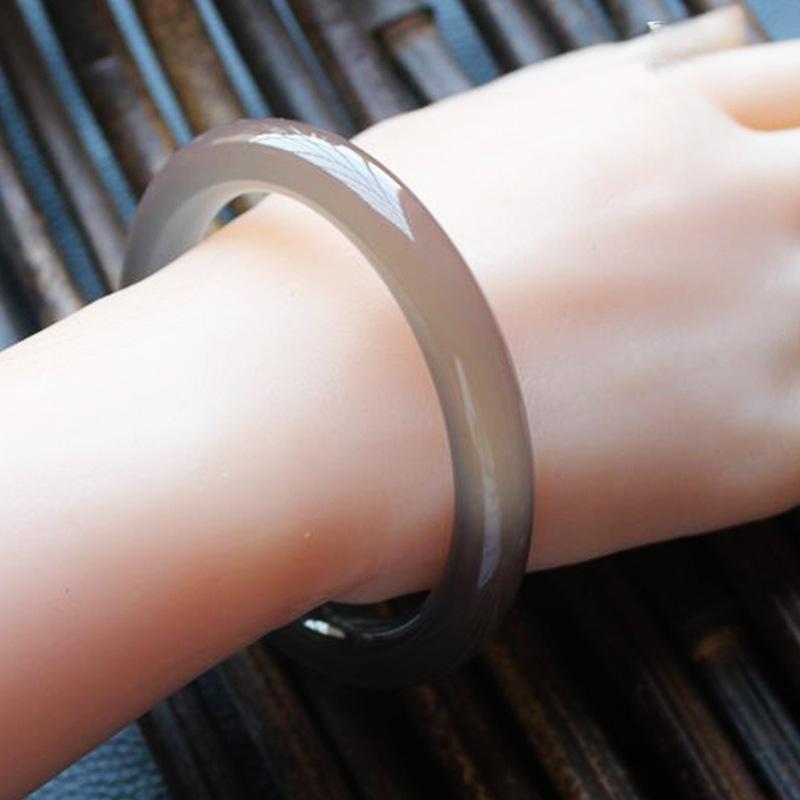 

Натуральный фиолетовый круглый браслет из халцедона, модный браслет с агатовым шармом, ювелирное украшение для рук, женский подарок 62MM