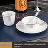 Luxury Wear-Resistant Gold Rim Bone China Dinnerware Set for Hotels and Restaurants - Includes Bowls, Plates, Spoons, Cups, and Chopsticks