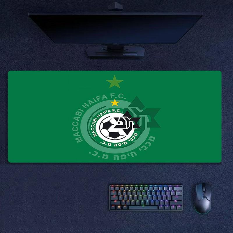 Maccabi Haifa Mouse Pad, Large Gaming Desk Mat, Non-slip XXL Mousepad for Laptop & Tablet, Mini PC Playmat with Stitched Edges