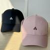 New versatile embroidered letter sunshade baseball cap for women, deep fit for large head circumference, makes face appear smaller, hard-brimmed
