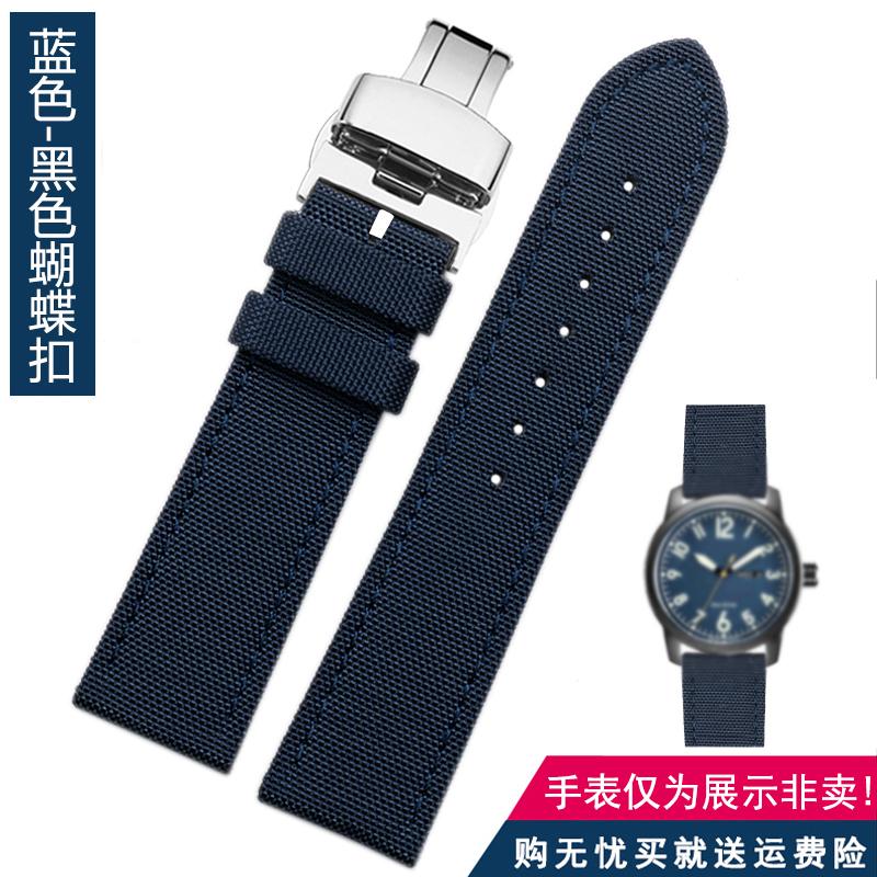 For Omega Seiko Casio Tissot Watch Strap 19mm 20mm 22mm 23mm 24mm Nylon Leather Wrist Band Men's Waterproof Canvas Bracelet Belt