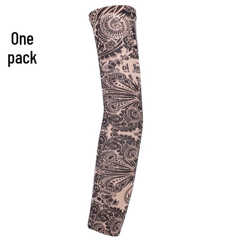 Seamless Outdoor Flower Tattoo Arm Sleeve - UV Protection for Cycling In Various Colors