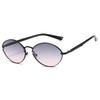 Vintage Metal Rim Gradient Shades Women's Original Brand Design Sunglasses Multi Color Lens Chic Driving Sun Glasses