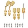 R410A Refrigerant Charging Kit Includes 2 Elbow Charging Vacuum Adapters and 2 Male Direct Rotation Adapters from 5/16" To 1/4"