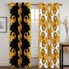 Freie Shiping Billig Moderne Luxusmarke Schwarz Weiß Gold AbstractFashion2Pcs Schattierung Fenster Vorhang Für Wohnzimmer Schlafzimmer Dekor