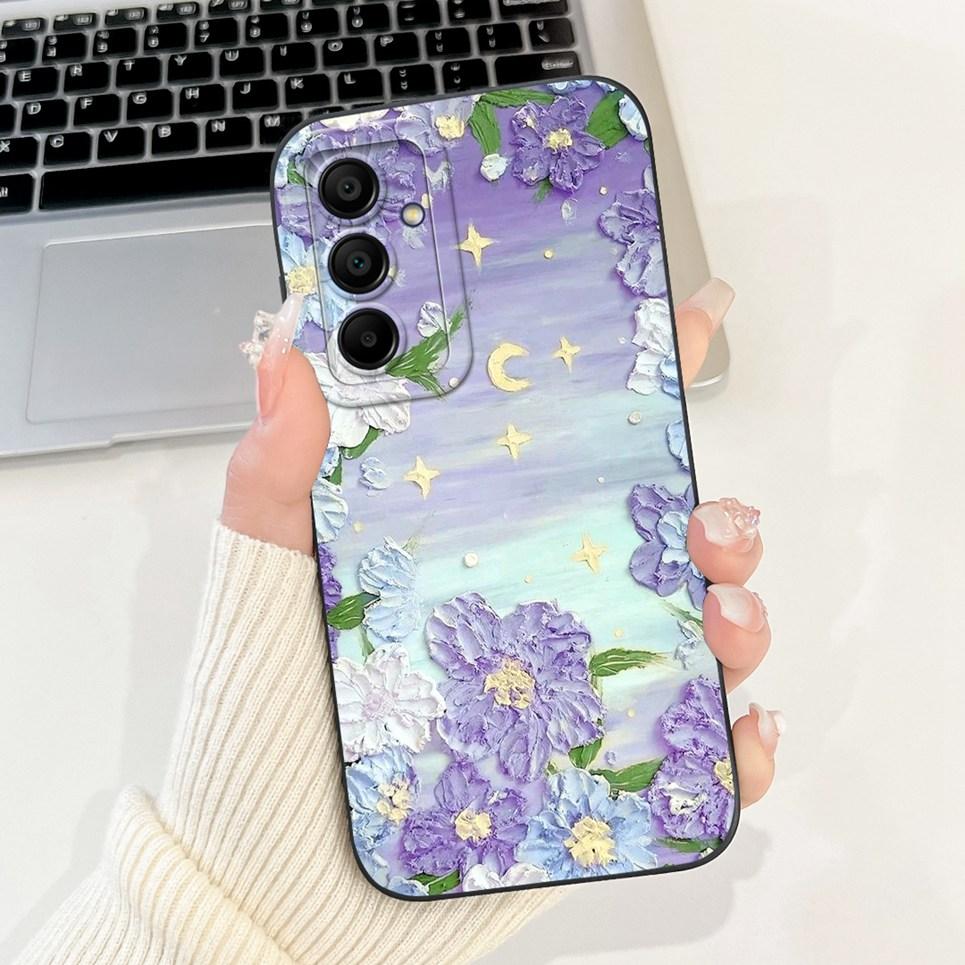 For Samsung Galaxy A16 5G SM-A1600 A166B Back Cover Coque 6.7" Funda Flower Butterfly Women Fashion Phone Case Liquid Silicone