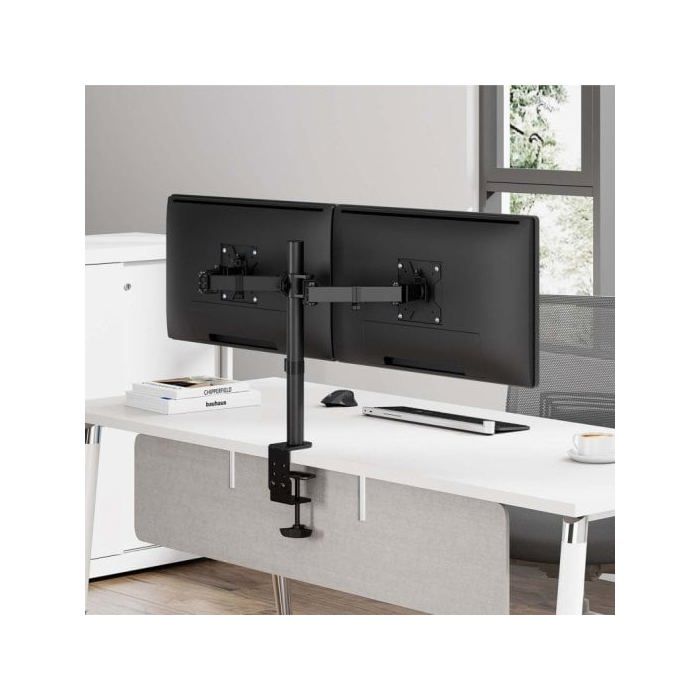 Support De Table - AISENS - DT32TSR-279 - Rotatif Et Inclinable - 3 Pivots - 2 Accoudoirs - Noir