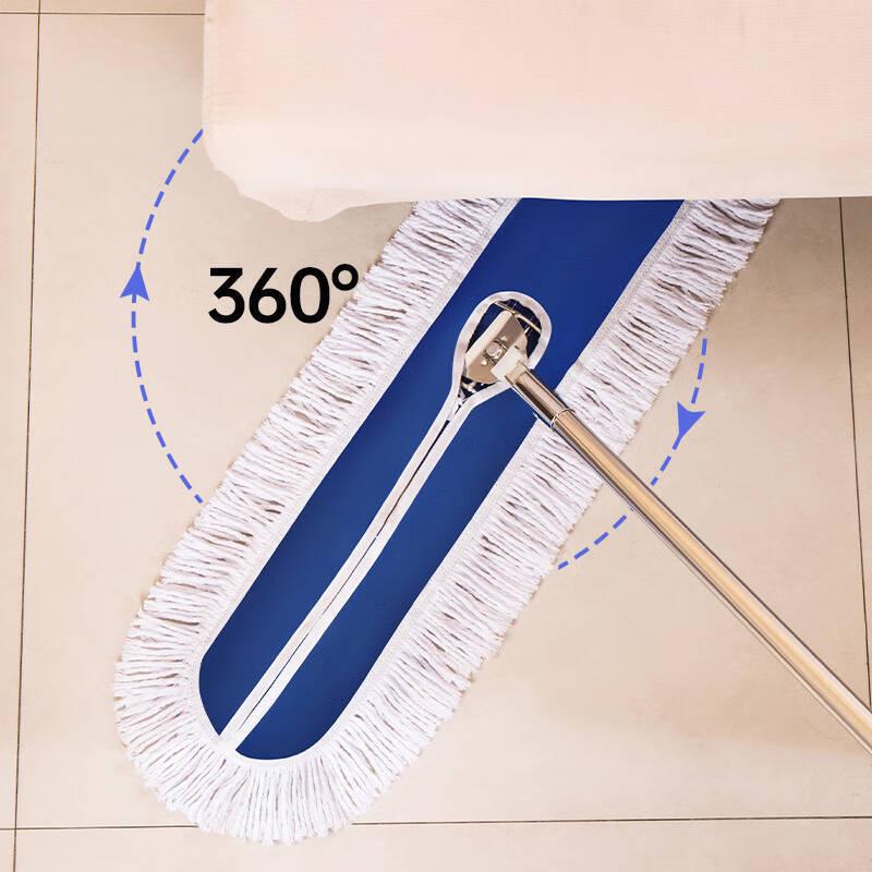 Handun Blue 110cm Cotton Flat Dust Mop Set