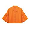 Classic Polyester Blouse With Bubble Sleeves For Women Spring Fashion