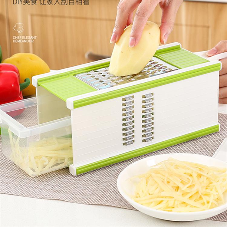 Effortless Vegetable Cutter & Slicer: 5-in-1 Kitchen Chopper, Grater, Shredder