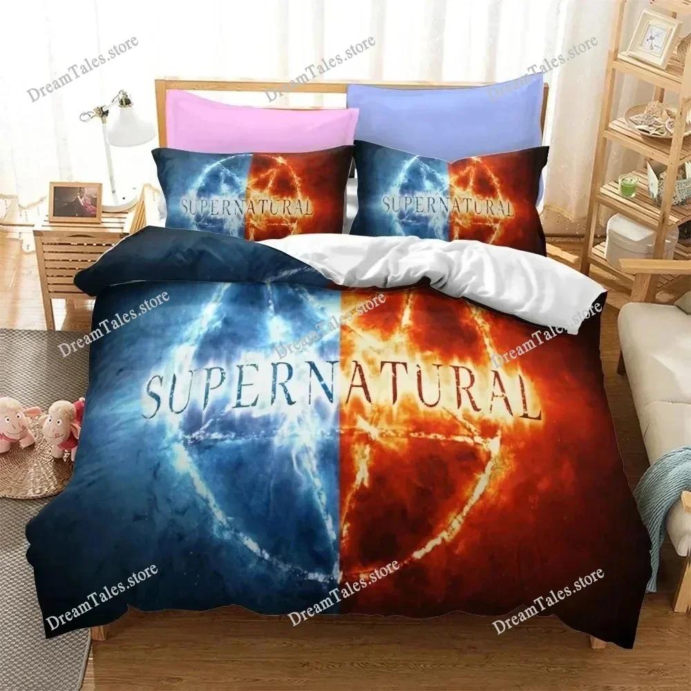 Popular TV Show Supernatural Bedding Set Comforter 3D Print Fashion Duvet Cover Set Home Textile Decor Queen King Single Size369