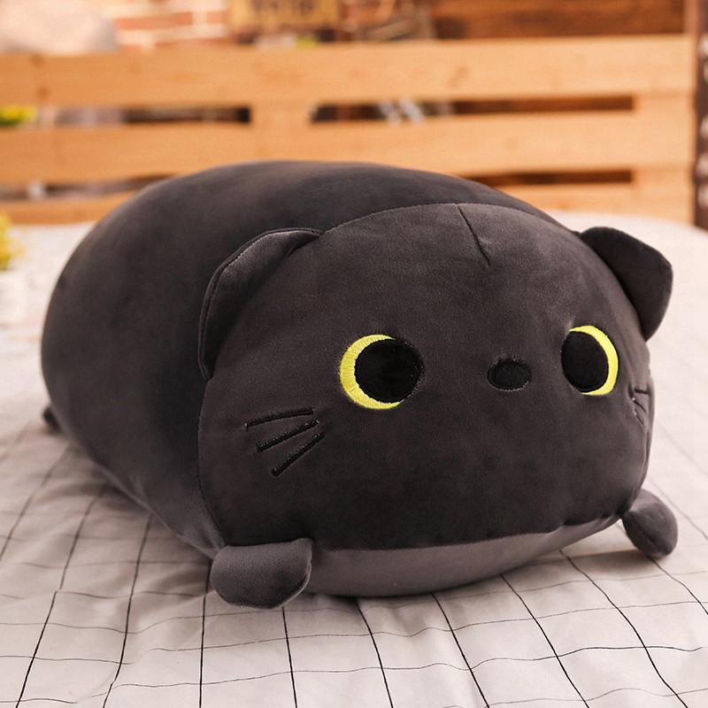 Big Cute Lying Animal Plush Pillow Soft Stuffed Cat/Dog/Penguin Long Pillow Perfect Birthday Christmas Gift for Kids Girls Decor