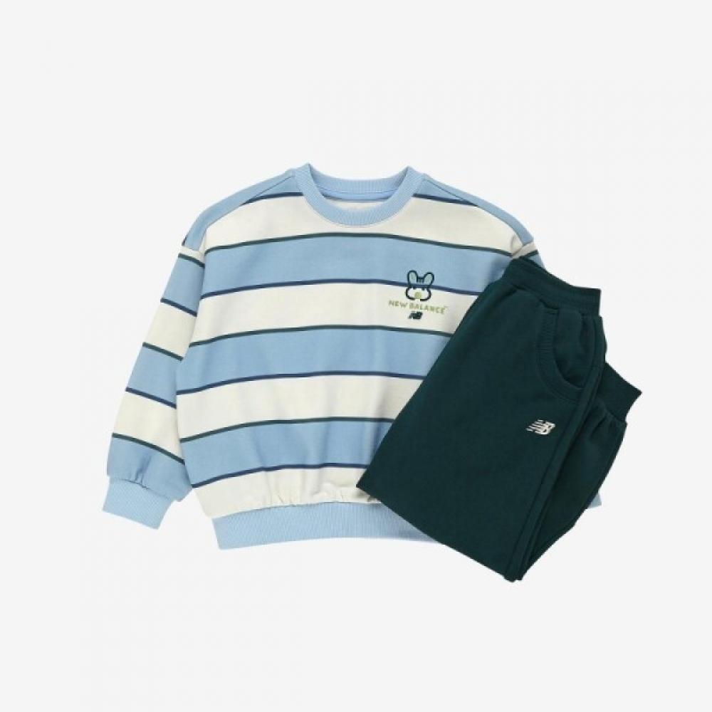 New Balance Kids Sweatshirt Setup Striped Merry Corduroy (50)Blue/140