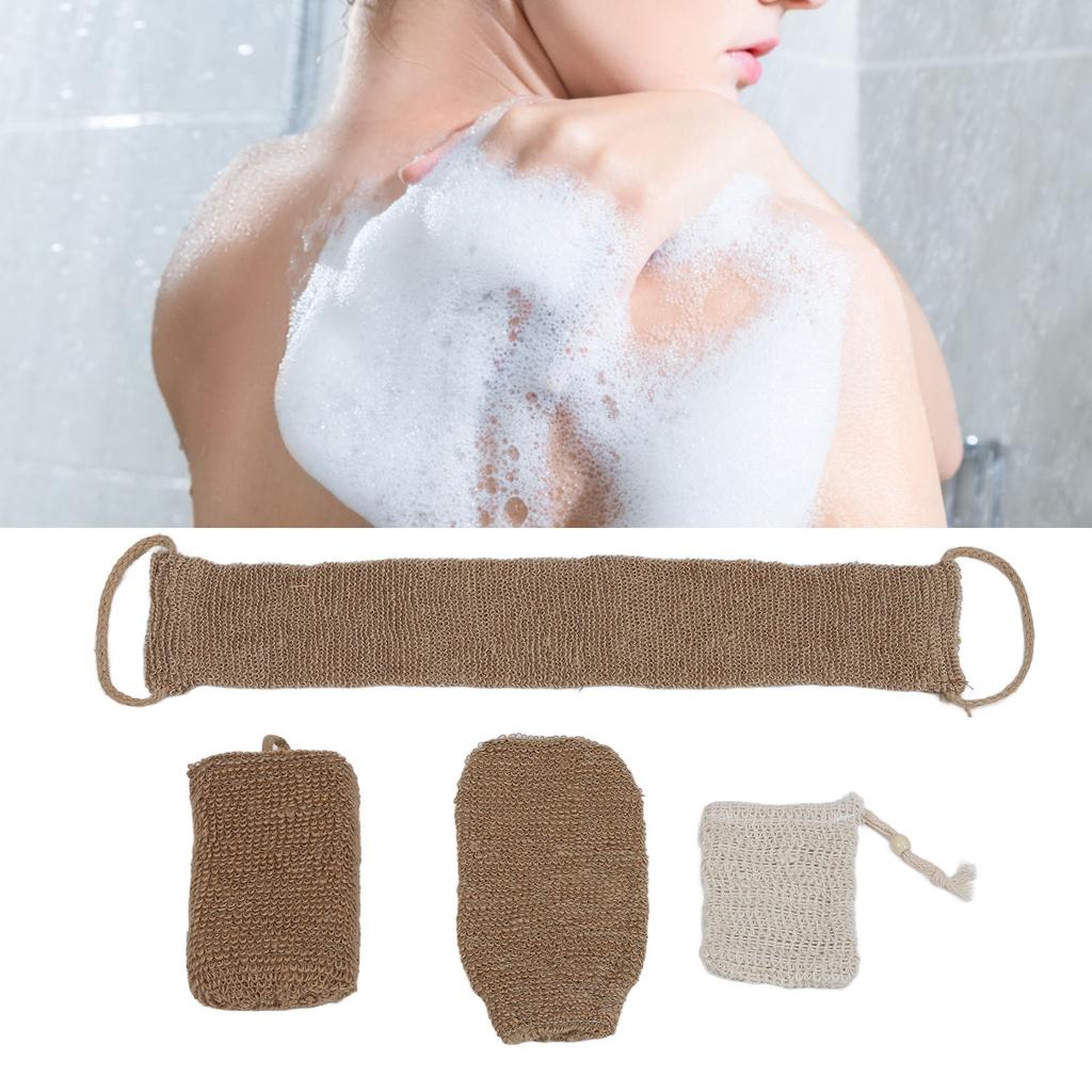 Exfolierender Jute Rückenwäscher Konkave Konvexe Oberfläche Geschenkverpackung Jute Exfolierendes Wäscher-Set