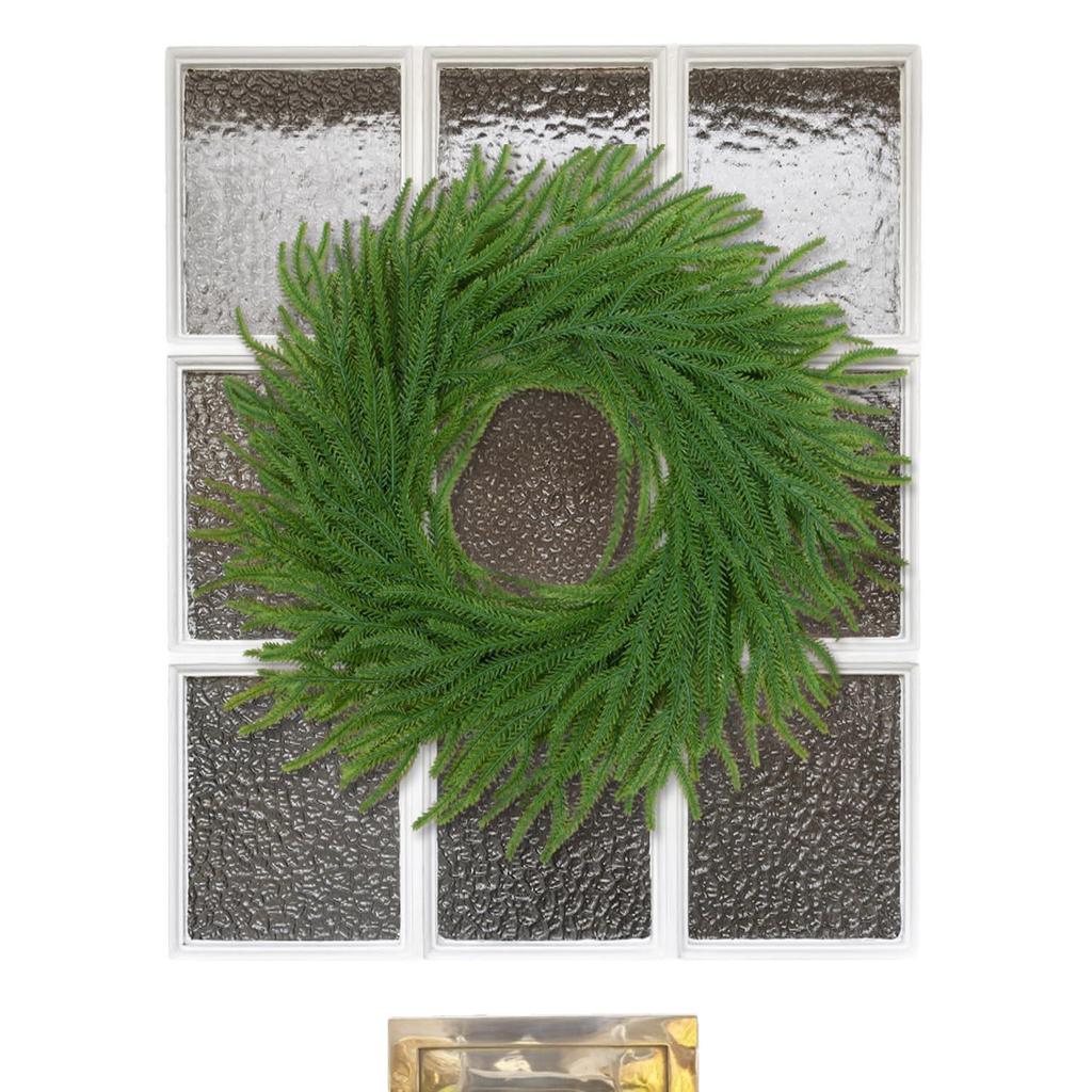 Artificial PE Norfolk Pine Garland with Soft Pine Needles - Christmas Decoration Wreath