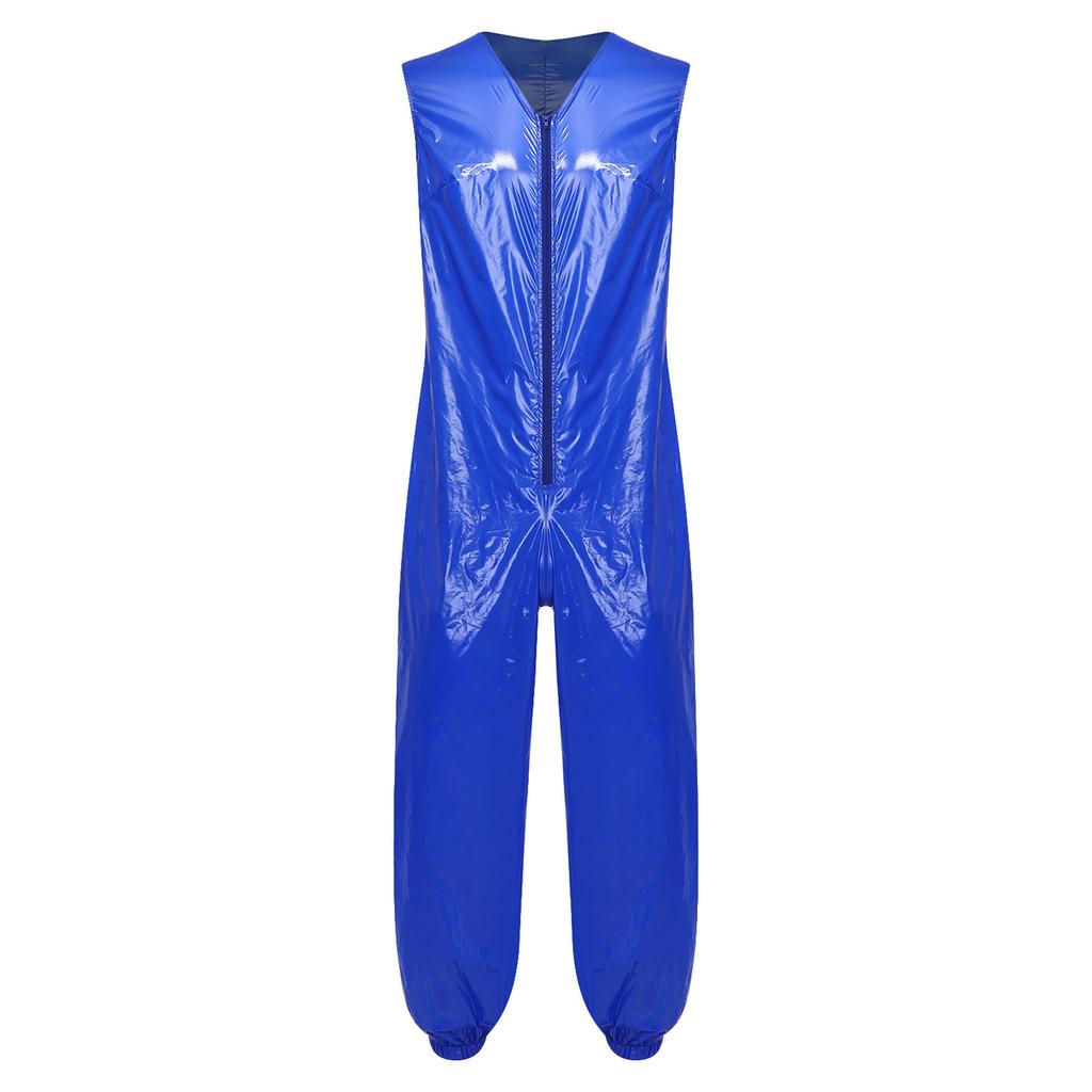Heren Waterdichte Herbruikbare Luier Romper M-3XL Mouwloos Voorkant Rits Elastische Beenmanchetten Adaptieve Jumpsuit voor Volwassenen met Speciale Behoeften