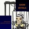 2025 April Fool's Day Prisoner Skull Ornament Induction Light Sound Electric Decoration Haunted House Holiday Party Prank Props