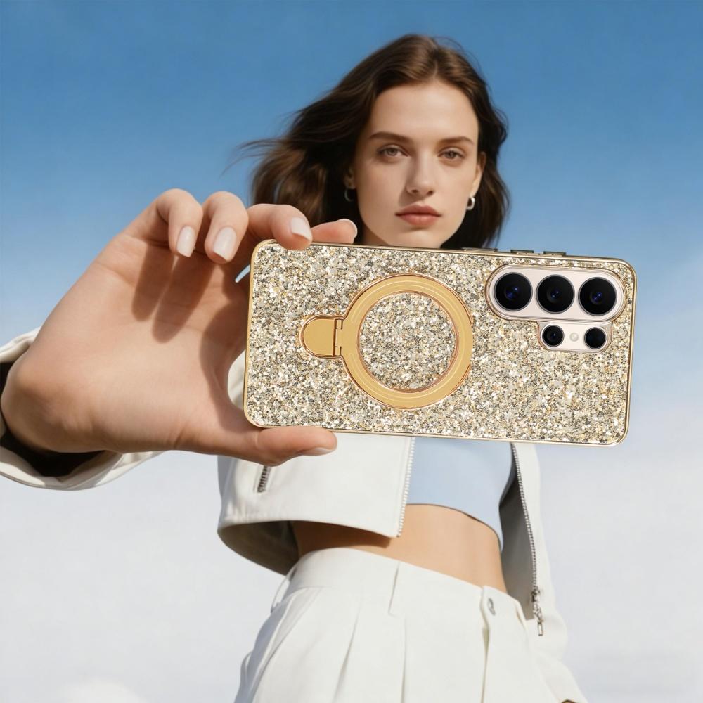Sterren Glitter Pailletten Klapstandaard Hoesje Voor Samsung Galaxy S26 S25 S24 S23 S22 Ultra Plus A55 A56 A26 Luxe Schokbestendig Hoesje