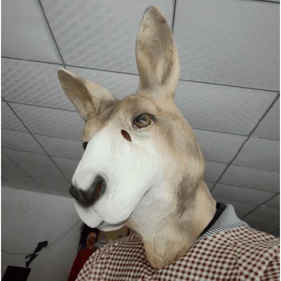 Easter Kangaroo Mask Latex Animal Mask Halloween Masquerade Party Kangaroo Mask Kangaroo