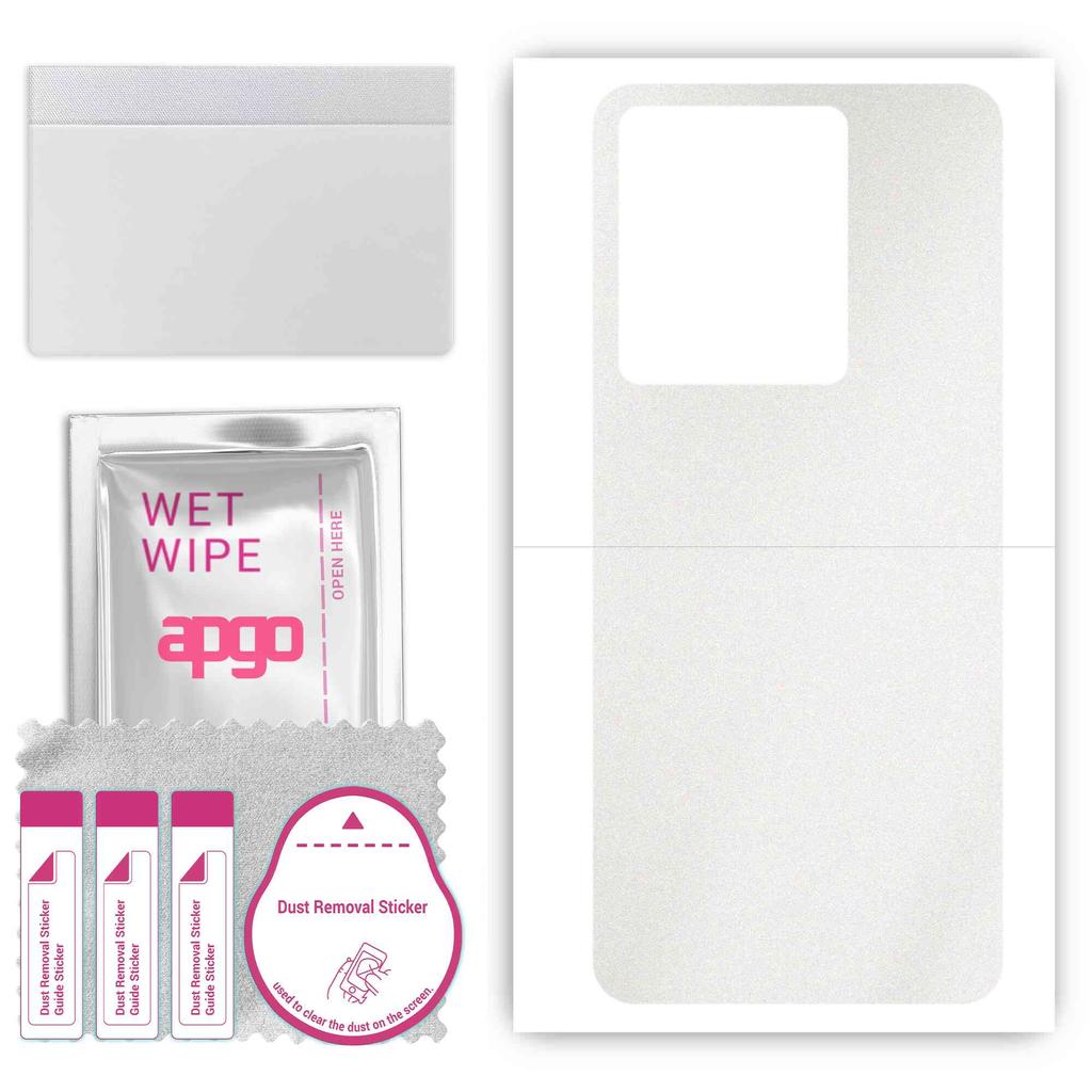 apgo Protective Skin Sticker for the back compatible with Vivo IQOO Z6 Pro, Wrap Film, Foil, Vinyl - Pattern Matte Transparent