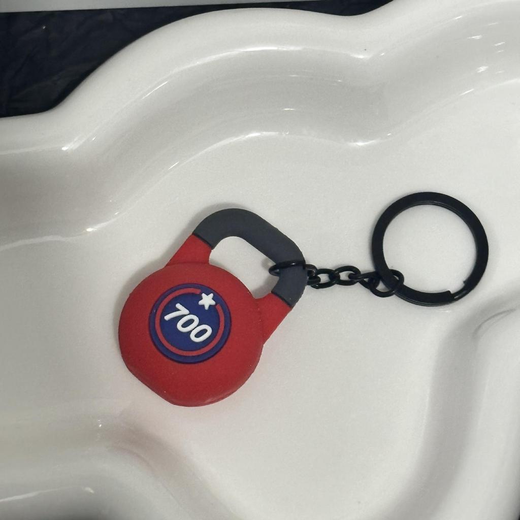 Miu Series Dumbbell Plate Keychain: Trendy Fitness Accessory & Sports Jewelry Gift