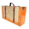 13.46x7.87x4.33in Vintage Suitcase Wooden Trunk Portable Decorative Luggage Suitcase for Home Item