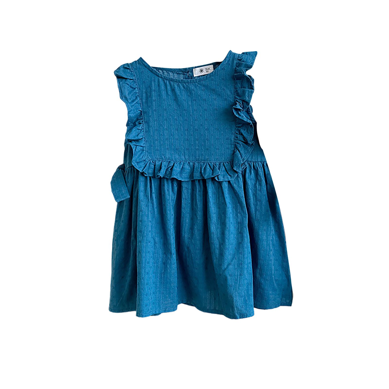 

Personalized Custom Embroidered Children s Clothing For Girls, Sweet And Fashionable Vest Leaf Dress 120