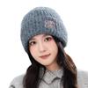 Korean Version of Letters LOVE Plus Velvet Warm Wool Hat Autumn and Winter Versatile Windproof Ear Protection Head Hat Big Head Circumference Pile Hat