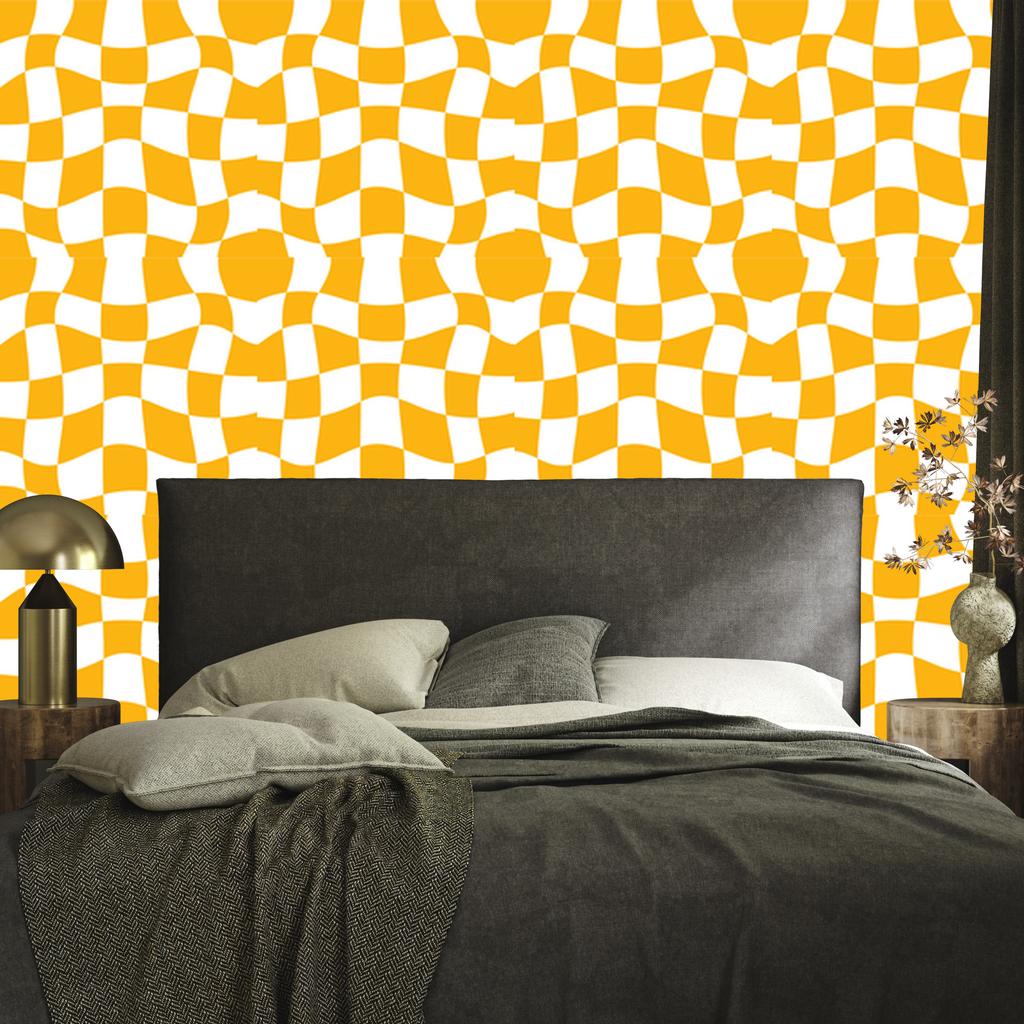 Free checkerboard wallpaper gold for living room and bedroom 50x1000