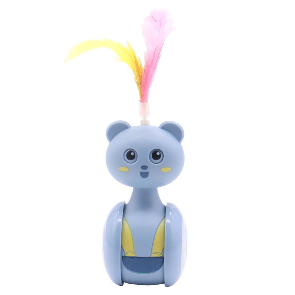 

Игрушка-неваляшка для кошки: Самостоятельная игра для развлечения с забавной дразнилкой-перышком для котят.