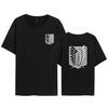 Attack on Titan Survey Corps Wings of Freedom T-Shirt - Mikasa & Eren Short Sleeve Jacket