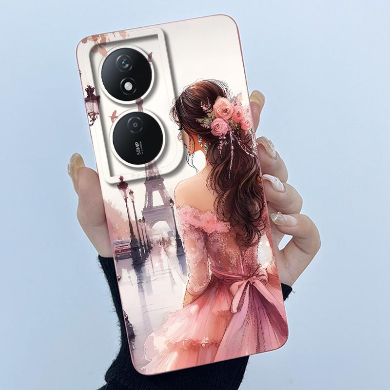 Case For Honor X7B X7 X7A Cute Panda Sweet Girls Cats Silicone Soft Cover Phone Camera Protection Casing Anti-Scratch Bumper