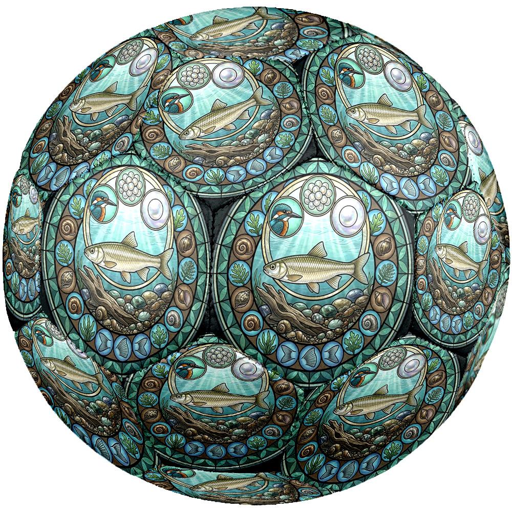 Ocean Life Harmony Round Football Size 5 Adult Ball Suitable for Training Matches and Outdoor Team.