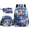 Demon Hunter Girl Group Backpack Kpop Backpack Digital Color Printing Boys And Girls School Bag Shoulder Bag Three-Piece Set