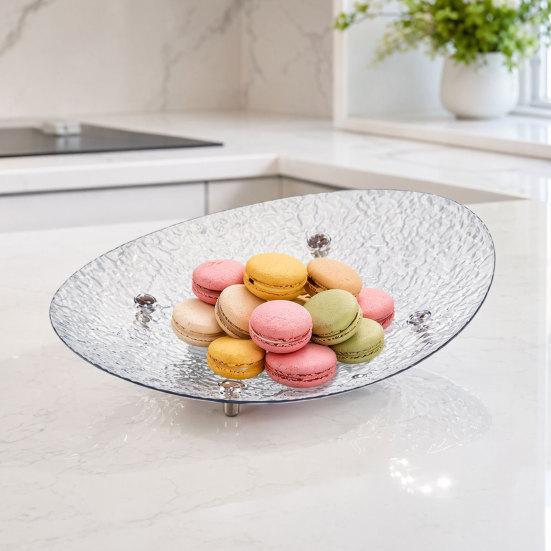Countertop Fruit Bowl, Modern Decorative Multi-use Serving Tray, Dessert Cake Candy Snack Plate for Dining Table Kitchen Home Decor