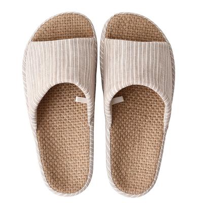 YAKIDA Ergonomic Indoor Summer Room for Men and Japanese Solid Barefoot Size M Slippers, Linen, Shoes, Quiet, Lightweight, Open-Front, Non-Slip,